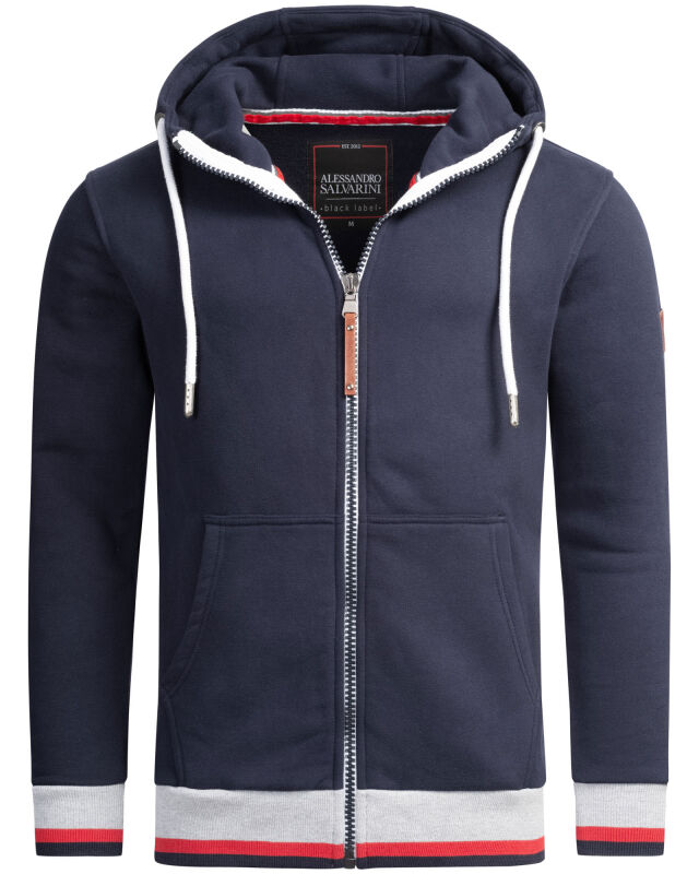 Alessandro Salvarini Herren Hoodie O-310 Navy Größe S - Gr. S
