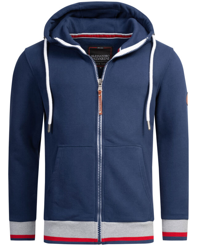 Alessandro Salvarini Herren Hoodie O-310 Petrolblau Größe XXL - Gr. 2XL