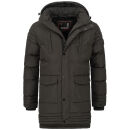 Alessandro Salvarini Herren Winterjacke O-285 Dunkelgrau