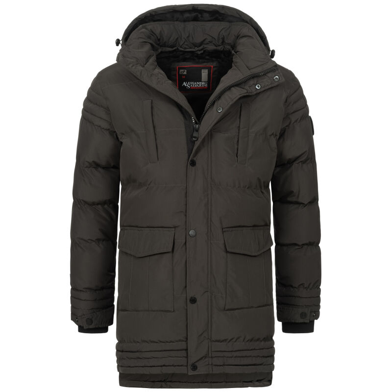 Alessandro Salvarini Herren Winterjacke O-285 Dunkelgrau Größe L - Gr. L