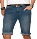 Indicode Herren Sommer Bermuda Jeans Shorts B735