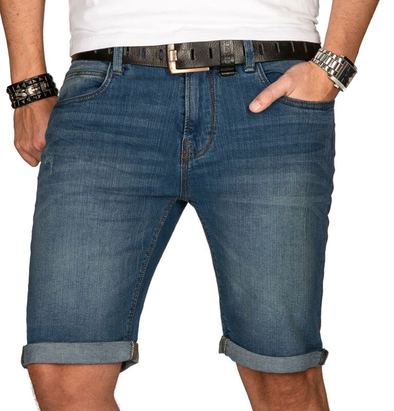 Indicode Herren Sommer Bermuda Jeans Shorts kurze Hose Sommerhose Short Neu B735 Größe L - Gr. L