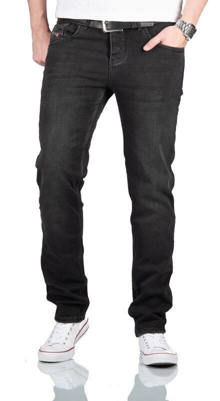 Alessandro Salvarini Designer Herren Jeans Hose Basic Jeanshose O353 W36 L32 in