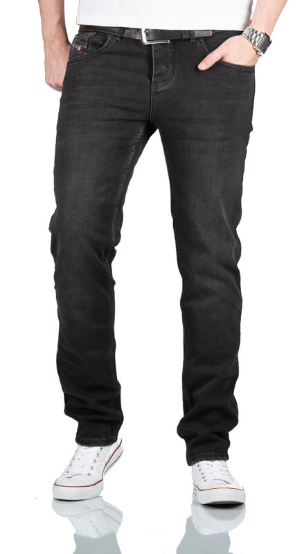 Alessandro Salvarini Designer Herren Jeans Hose Basic Jeanshose O353 W38 L30 in