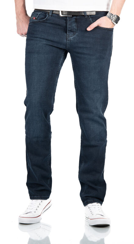 Alessandro Salvarini Designer Herren Jeans Hose Basic Jeanshose O352 W33 L30 in