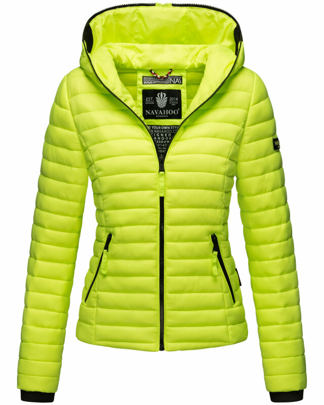 Navahoo Kimuk Damen Steppjacke B348 Neon Grün Größe S - Gr. 36
