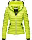 Navahoo Kimuk Damen Steppjacke B348 Neon Grün Größe S - Gr. 36