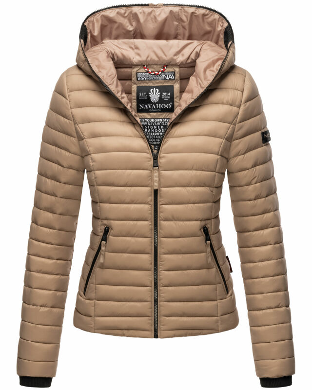 Navahoo Kimuk Damen Steppjacke B348 Taupe Grau Größe XL - Gr. 42