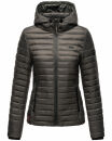 Marikoo Samtpfote leichte Damen Steppjacke B600 Anthrazit Größe M - Gr. 38