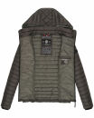 Marikoo Samtpfote leichte Damen Steppjacke B600 Anthrazit Größe L - Gr. 40