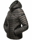 Marikoo Samtpfote leichte Damen Steppjacke B600 Anthrazit Größe XL - Gr. 42