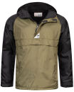 Arctic Seven Herren Regenjacke Windbreaker O-324 - Olive-Schwarz-Gr.XL