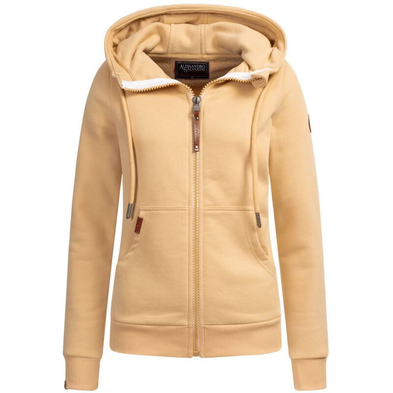 Alessandro Salvarini Damen Kapuzenpullover O-299 Beige Gr.M