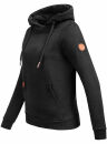 Alessandro Salvarini Damen Kapuzenpullover O-298 Schwarz