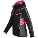 Arctic Seven Damen Softshell Jacken O-185 - Schwarz-Grau-Gr.S
