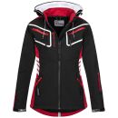 Arctic Seven Damen Softshell Jacken O-185 - Schwarz-Rot-Gr.S