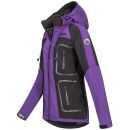 Arctic Seven Damen Funktions Softshelljacke O-181 - Lila-Schwarz-Gr.S