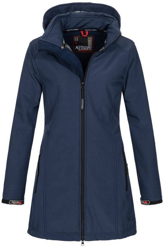 Alessandro Salvarini Damen Softshelljacke Wasserabweisend O-131 - Navy-Gr.3XL