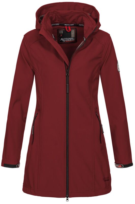 Alessandro Salvarini Damen Softshelljacke Wasserabweisend O-131 - Bordeaux-Gr.S