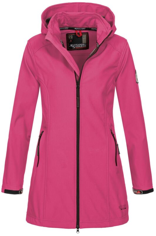 Alessandro Salvarini Damen Softshelljacke Wasserabweisend O-131 - Rosa-Gr.XS