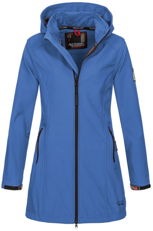Alessandro Salvarini Damen Softshelljacke Wasserabweisend O-131 - Blau-Gr.3XL