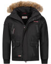 Arctic Seven Herren Winterjacke Fellkragen O288 - Schwarz