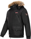 Arctic Seven Herren Winterjacke Fellkragen O288 - Schwarz-Gr.S