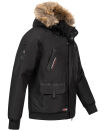 Arctic Seven Herren Winterjacke Fellkragen O288 - Schwarz-Gr.XL