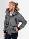 Arctic Seven Herren Winterjacke Fellkragen O288 - Grau