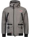 Arctic Seven Herren Winterjacke Fellkragen O288 - Grau-Gr.M