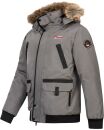 Arctic Seven Herren Winterjacke Fellkragen O288 - Grau-Gr.L