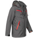 Arctic Seven Herren Softshell Jacke Funktionsjacke O-088 - Dunkelgrau-Gr.M