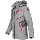 Arctic Seven Herren Softshell Jacke Funktionsjacke O-088 - Hellgrau-Gr.XL