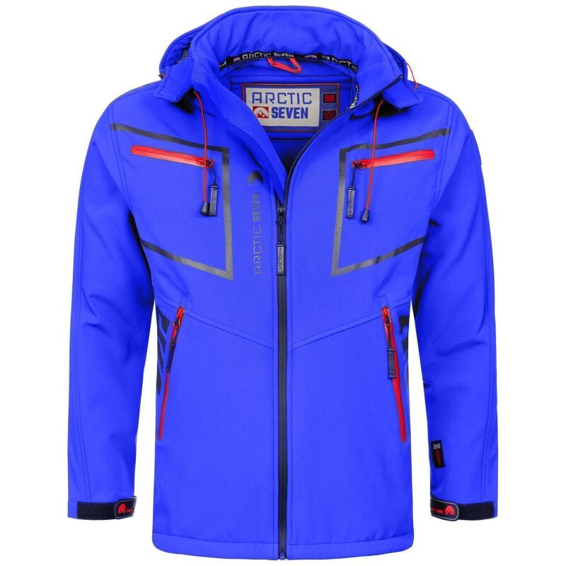 Arctic Seven Herren Softshell Jacke Funktionsjacke O-088 - Blau-Gr.S