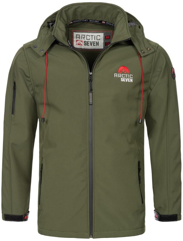 Arctic Seven Herren Softshell Jacke O-087 - Olive-Gr.L