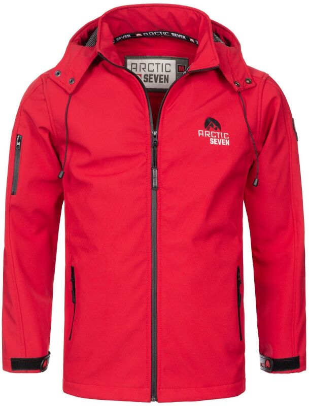 Arctic Seven Herren Softshell Jacke O-087 - Rot-Gr.M