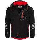 Arctic Seven Herren Softshell Jacke O-301 - Schwarz-Rot-Gr.M