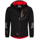 Arctic Seven Herren Softshell Jacke O-301 - Schwarz-Rot-Gr.5XL