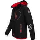 Arctic Seven Herren Softshell Jacke O-301 - Schwarz-Rot-Gr.5XL
