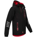 Arctic Seven Herren Softshell Jacke O-301 - Schwarz-Rot-Gr.5XL