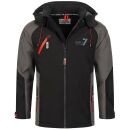 Arctic Seven Herren Softshell Jacke O-300 - Schwarz-DGrau-Gr.L