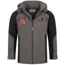 Arctic Seven Herren Softshell Jacke O-300 - DGrau-Schwarz-Gr.M