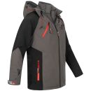 Arctic Seven Herren Softshell Jacke O-300 - DGrau-Schwarz-Gr.XL