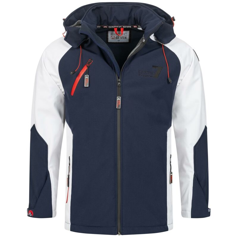 Arctic Seven Herren Softshell Jacke O-300 - Navy-Weiss-Gr.S