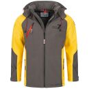 Arctic Seven Herren Softshell Jacke O-300 - Dunkelgrau-Gelb