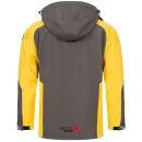 Arctic Seven Herren Softshell Jacke O-300 - Dunkelgrau-Gelb-Gr.S