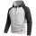 Alessandro Salvarini Herren Kapuzenpullover O-297 - Hellgrau-DGrau-Gr.S