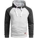 Alessandro Salvarini Herren Kapuzenpullover O-297 - Hellgrau-DGrau-Gr.L