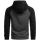 Alessandro Salvarini Herren Kapuzenpullover O-297 - DGrau-Schwarz-Gr.2XL