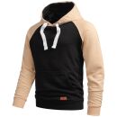 Alessandro Salvarini Herren Kapuzenpullover O-297 - Schwarz-Beige-Gr.S